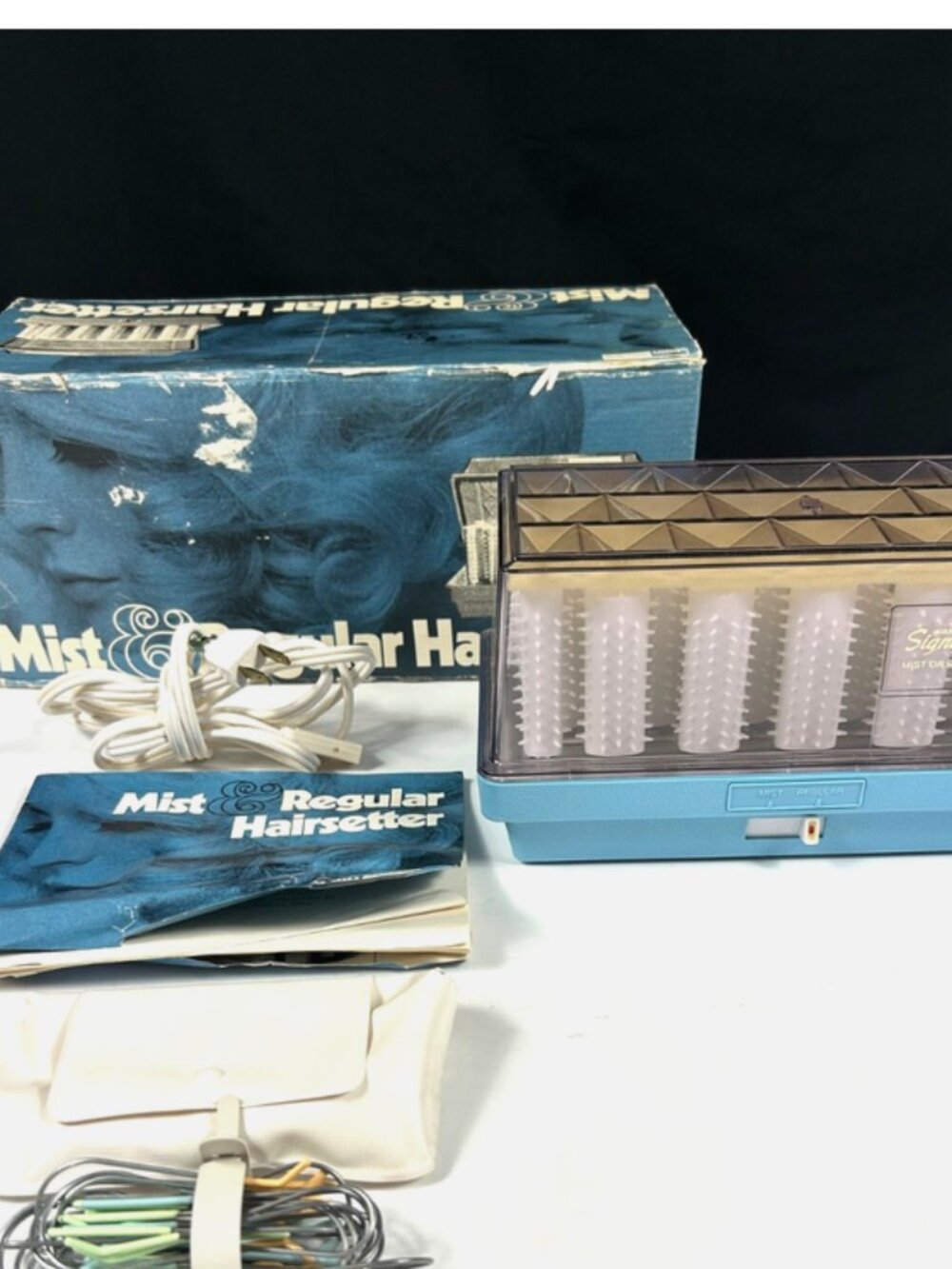 Mist Regular Hairsetter Ward Hot Rollers THERMAL HEAT Vintage Denmark with Clips